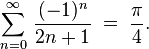 Gregory-Leibniz-formula